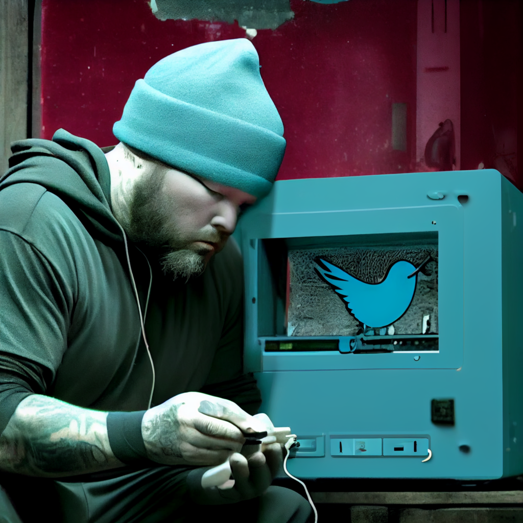 Beggars A photo of fred durst injecting music into Twitter