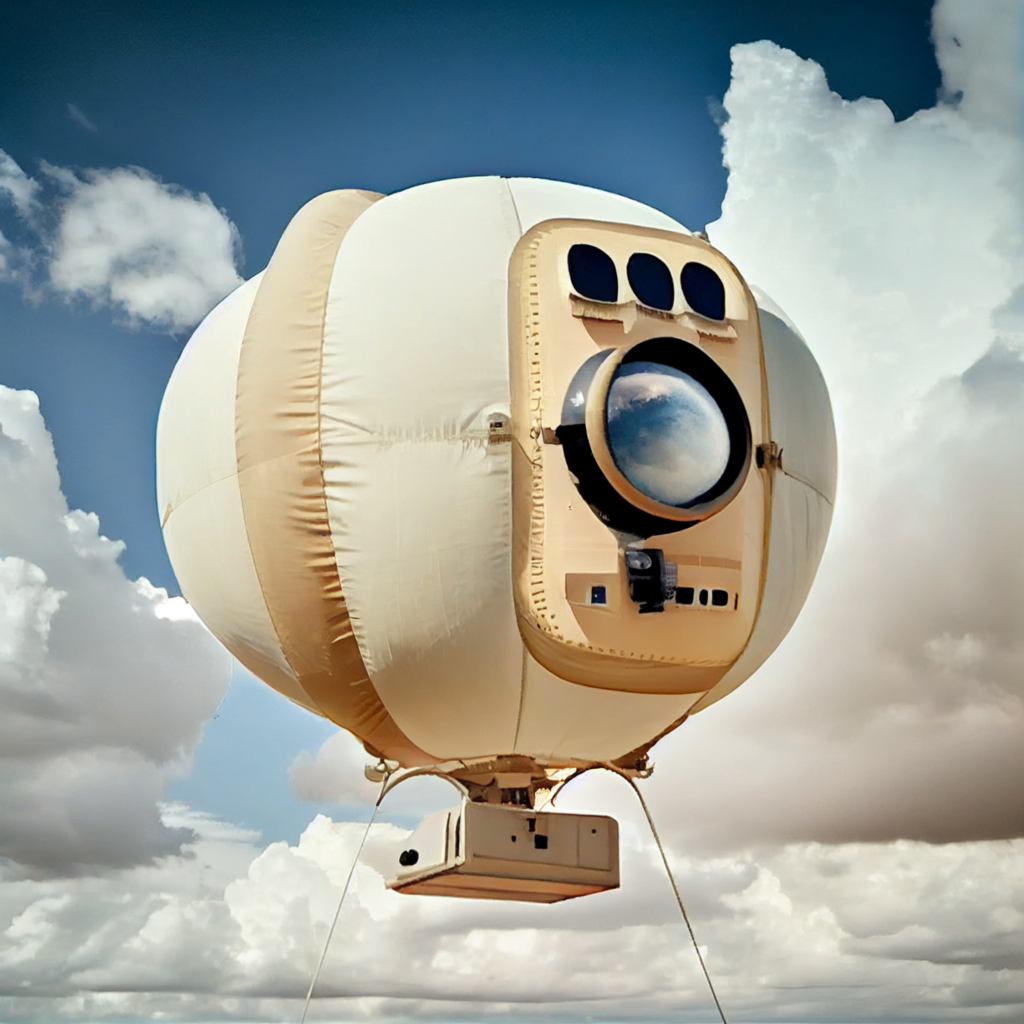 Beggars a Chinese spy weather balloon in the sky with a big cam