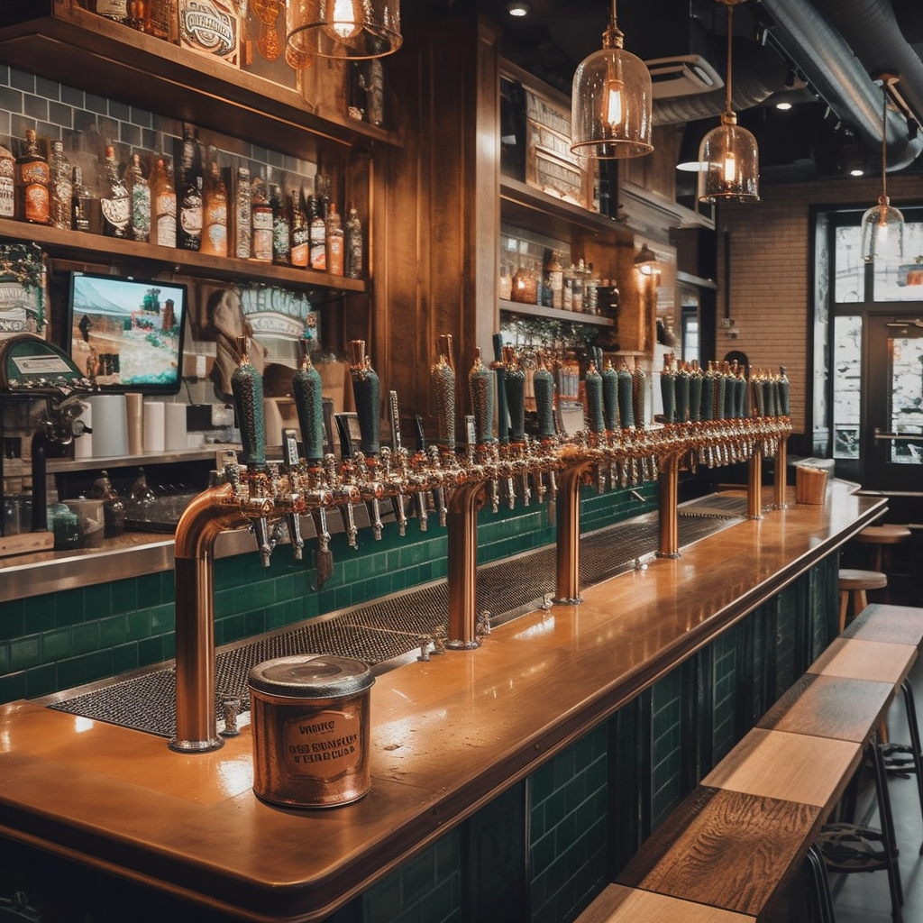 Beggars A beer bar lots of beer taps the aesthetic is awesome w