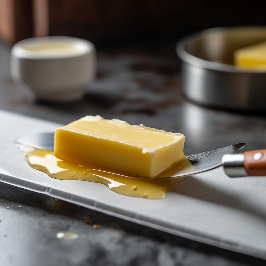 Beggars A stick of butter melting on a counter top
