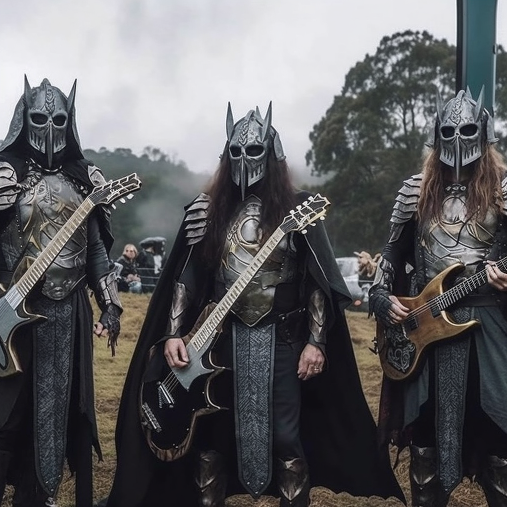 Beggars a mysterious metal band dressed as Lord of the rings ch